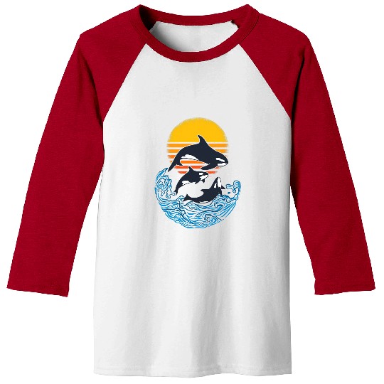 Whale Pet Ocean Wildlife Orcas Killer Whale Shark Baseball Tees