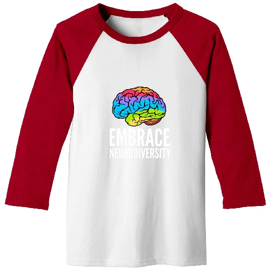 Autism Puzzle Embrace Neurodiversity Brain ADHD Autism ASD Awareness Baseball Tees
