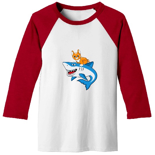 Shark Pet Galaxy Cat Riding Shark For Cat Lovers Astronaut Cat Baseball Tees