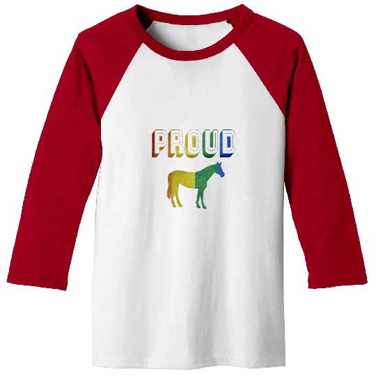 Horse Pet LGBT Pride Proud Horse LGBT Flag Pride Clothing Transgender Pride Flag Baseball Tees