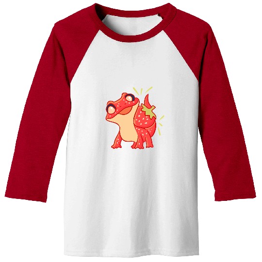 Gecko Pet Cute Kawaii Anime Strawberry Gecko Lizard Aesthetic 15 Baseball Tees