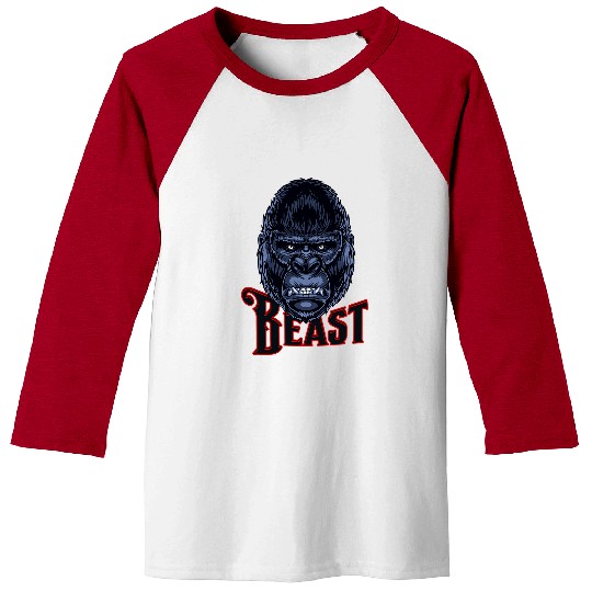 Angry Gorilla Silverback Gym Animal Workout Fitness Lifting Baseball Tees