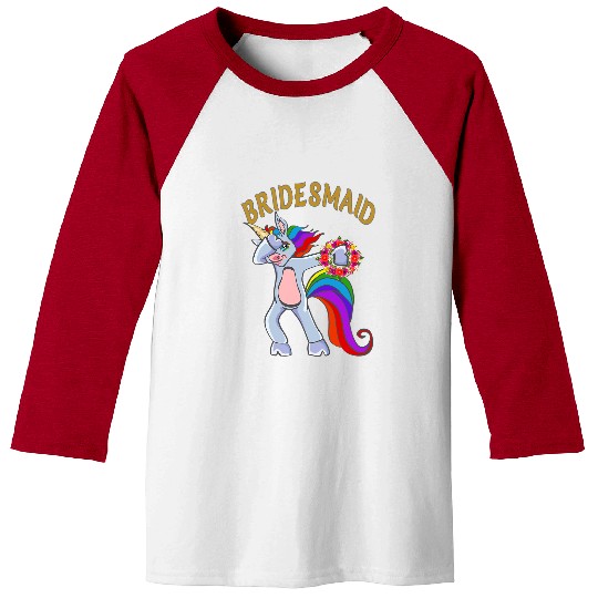 Unicorn Pet Bridesmaid Hen Party Unicorn Bridesmaid Baseball Tees
