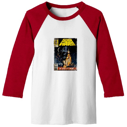 Book Fun Star Wars Classic A New Hope vintages Comic Book Distressed Baseball Tees