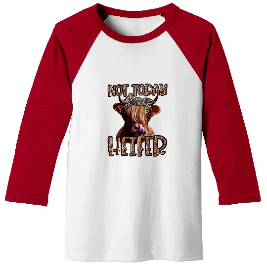 Cow Pet Leopard Highland Cow Not Today Heifer Western Farm Animals Baseball Tees