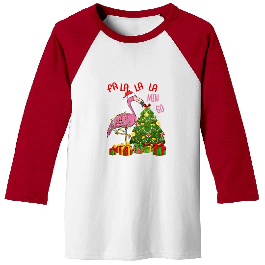 Flamingo Pet Fa La La La mingo xmass Flamingo Lover Funny Christmas 95 Baseball Tees