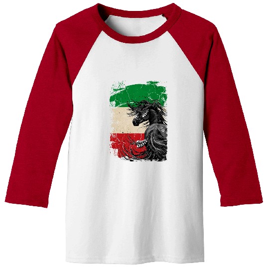 Horse Pet Italy Italian Flag Black Aboriginal Horse Vintage Baseball Tees