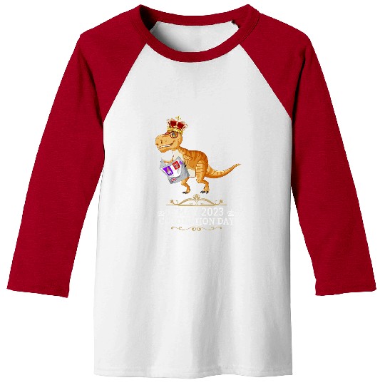 Dinosaur Pet Kings Coronation Dinosaur Kids Union Jack Coronation 1 Baseball Tees