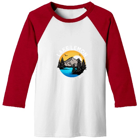 Fishing Fun Camping Camp Fishing Boating Camping Lakeview Lake Lemon Baseball Tees