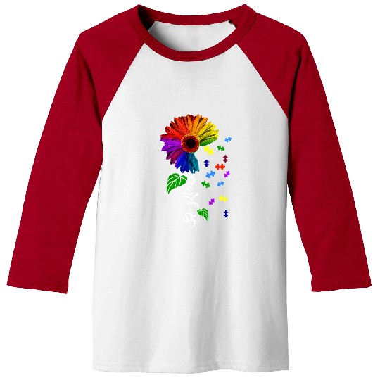 Autism Puzzle Choose Kindness Be Kind Awareness Sunflower Unity Day Baseball Tees