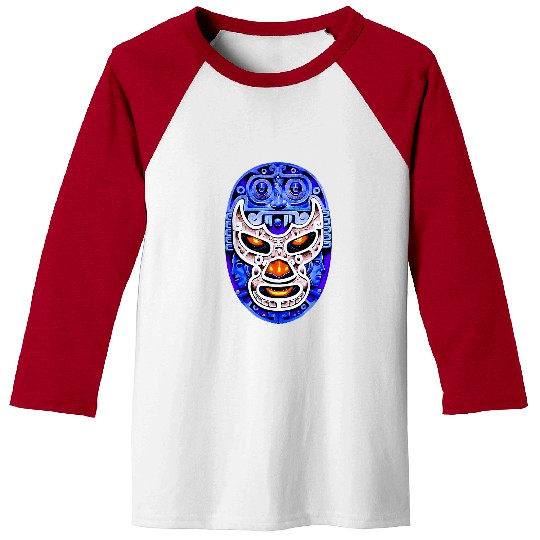 Sport Wrestling Demon Violet Lucha Libre Wrestler Aztec Design Baseball Tees