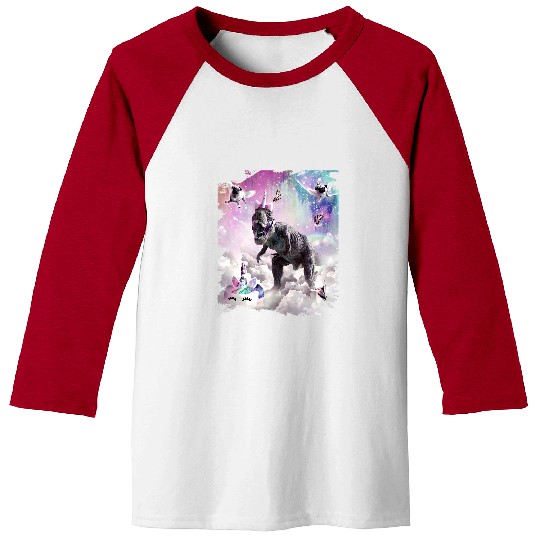 Unicorn Pet Rainbow Dinosaur Baseball Tees