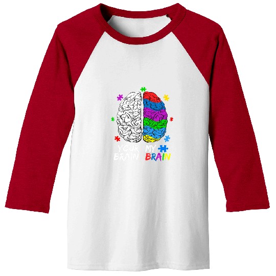 Autism Puzzle Your Brain Neurodivergent Neurodiversity Baseball Tees