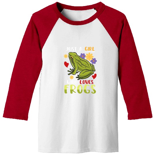 Frog Pet Just A Girl Who Loves Frogs Animal Lover Frog Toad Baseball Tees