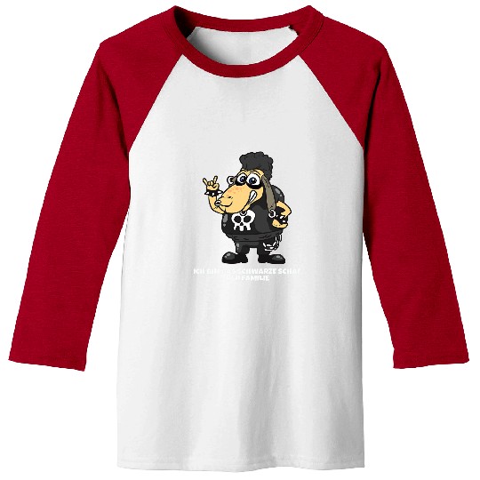 Sheep Pet Black sheep of the family Emo Punk Rocker Baseball Tees