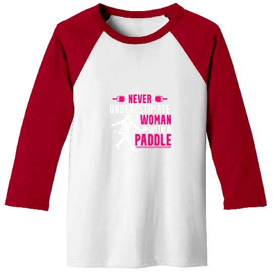Sport Pickleball Pickleball Player Funny Sports Woman With A Paddle Baseball Tees