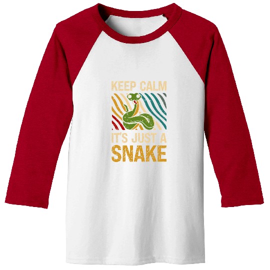 Snake Pet Keep Calm Its Just A Snake Reptile Skin Snakeskin Snake Mom Baseball Tees