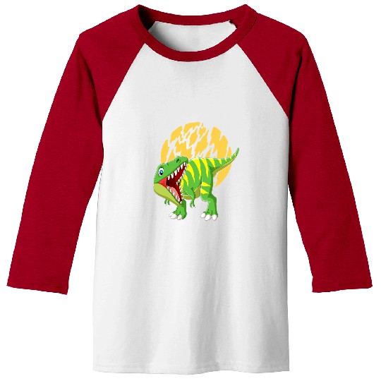 Dinosaur Pet Colorful Velociraptor I Dino Raptor I Kids Velociraptor 2 Baseball Tees
