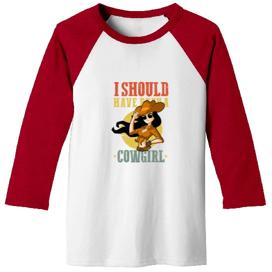 Horse Pet Bee Beekeeping Womens I Should Have Been A Horse Girl Western Country Rodeo Horses Baseball Tees