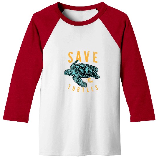 Turtle Pet Save The Turtles Retro Style Sea Life Lovers Baseball Tees