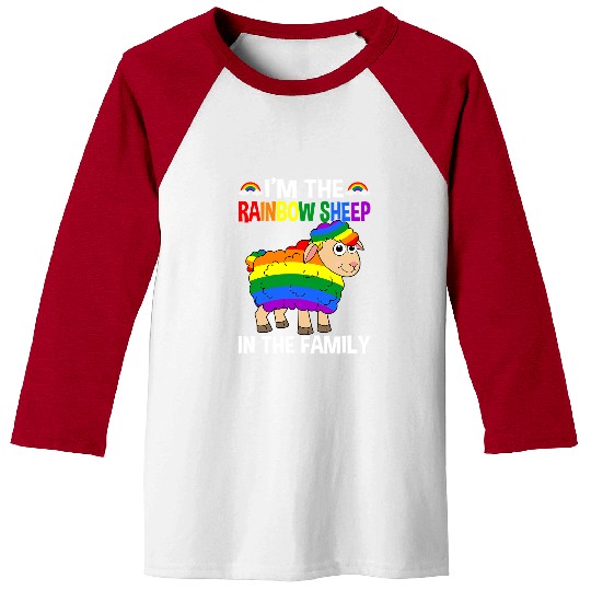 Sheep Pet Cute Im The Rainbow Sheep In The Family LGBTQ Pride Month 104 Baseball Tees