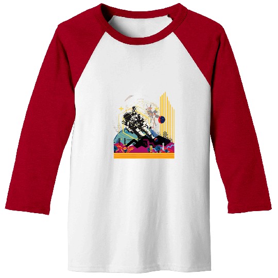 Astronaut Job Galaxy Techno Club House Music Rave Clothing Baseball Tees