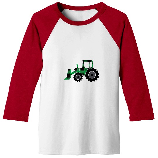 Tractor Fun Kids St Patricks Green Flannel Farm Tractor Boys Baseball Tees
