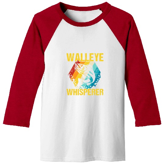 Fishing Fun Walleye Fishing Fish Walleye Whisperer Funny Fishing Baseball Tees