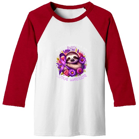 Sloth Pet Funny lupus sloth mostly running on empty Design 9 Baseball Tees