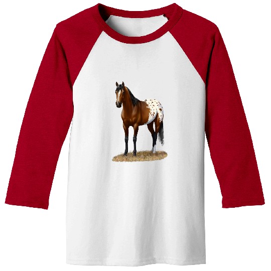 Horse Pet Brown Bay Appaloosa Quarter Horse Stallion Horse Lover Baseball Tees