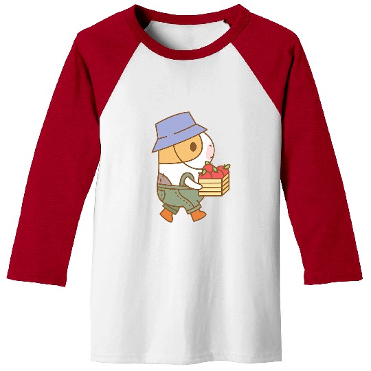 Guinea Pig Pet Bubu the Guinea pig Apple Picking Fall and Pie Pattern Baseball Tees