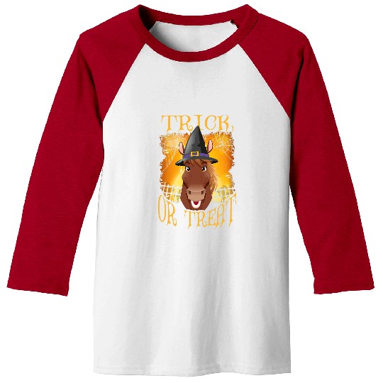 Horse Pet Boo Very Scary Trick Or Treat Halloween Horse Baseball Tees