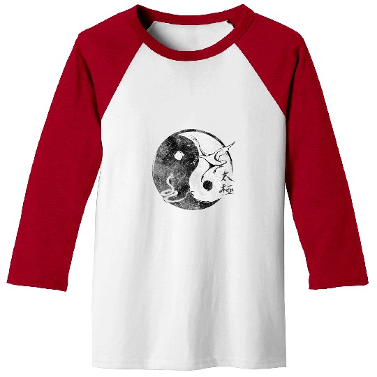 Snake Pet Tai Chi chuan Tao Ying Yang snake crane shaolin martial arts Baseball Tees