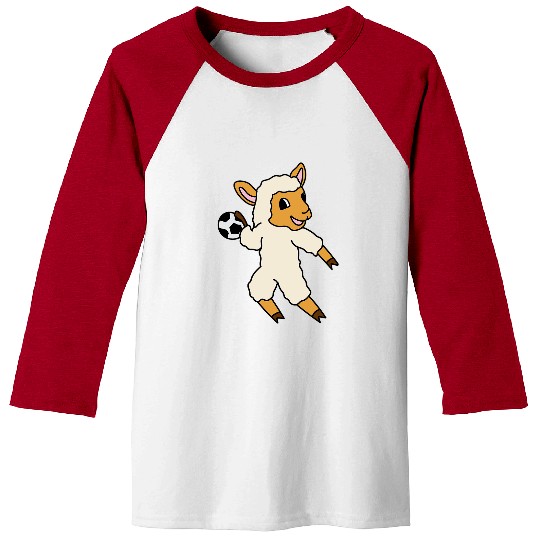 Sheep Pet Cute Lamb Playing Handball Hobby Sports Baseball Tees
