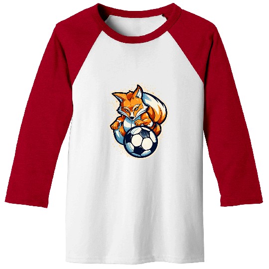 Fox As A Soccer Player Design Soccer Coach Baseball Tees