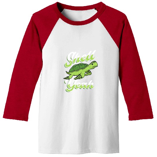 Turtle Pet Shell Yeah Funny Sea Turtle Ocean and Sea Life Lovers 51 Baseball Tees