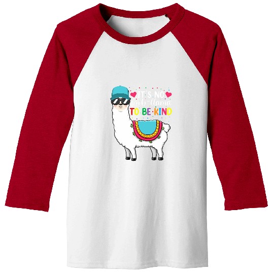Llama Pet Kindness Day s For Women No Prob Llama To Be Kind Girl Baseball Tees