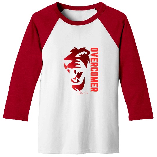 Lion Pet Faith Overcomer Motivational Jesus Lion of Judah 2 Baseball Tees