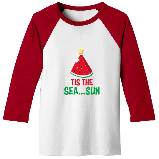 Flamingo Pet santa surf flamingo float tis seasun christmas in july 4 Baseball Tees