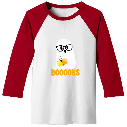 Book Fun Booooks ghosts Book Lover Autumn Halloween Bookworm Baseball Tees