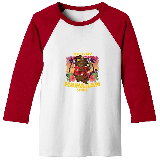 capybaras Pet This Is My Hawaiian Luau Animal Traveller capybaras 2 Baseball Tees