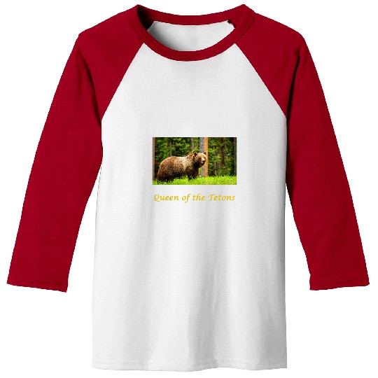 Bear Pet 399 Queen of the Tetons Grizzly Bear Baseball Tees