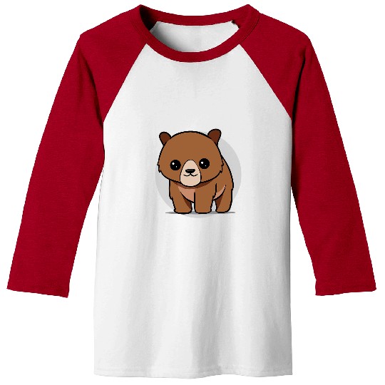 Bear Pet Adorable Chibi Kawaii Baby Grizzly Baseball Tees