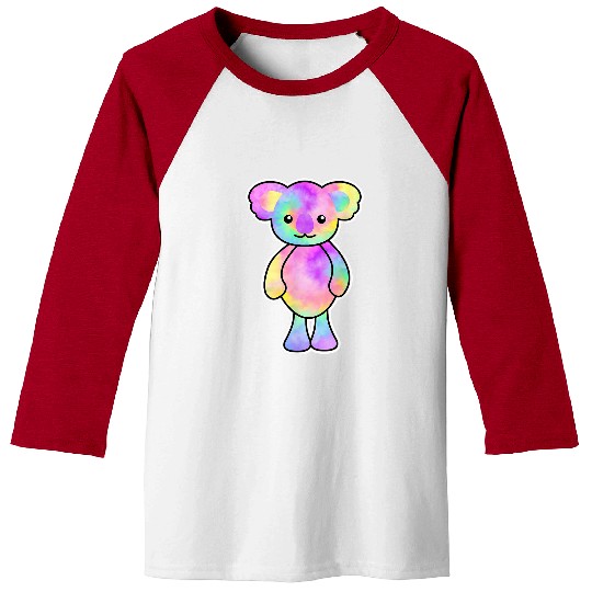 Koala Pet Pastel Rainbow Tie Dye Koala Australia Kawaii Animal Teddy Baseball Tees