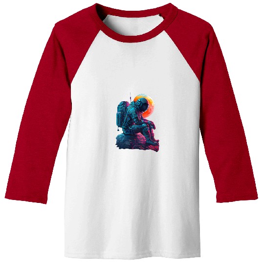 Lonely Astronaut uniques astronaut graphic Tee Man Woman Kids Baseball Tees