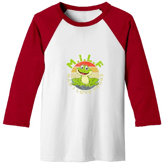 Frog Pet MILF Man I Love Frogs Funny Frog Lover 3 Baseball Tees