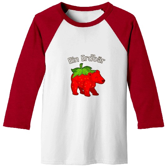 Bear Pet A strawberry bear funny tasty delicious Baseball Tees