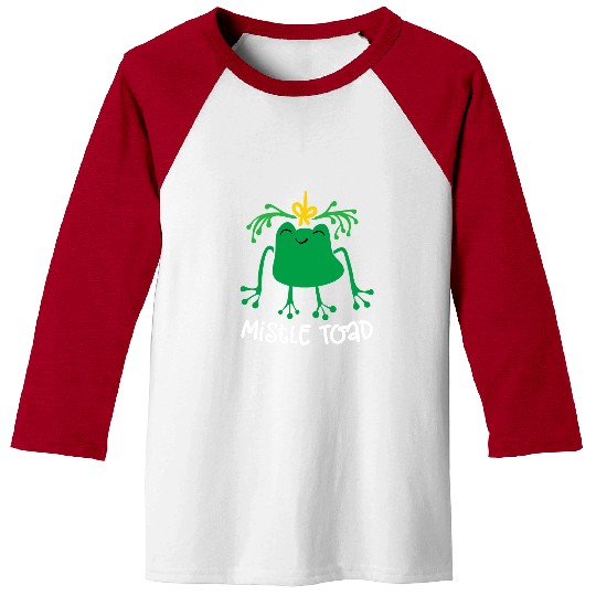 Frog Pet Mistle Toad Frog Lovers Christmas Gift Funny Pun Mistletoe Baseball Tees