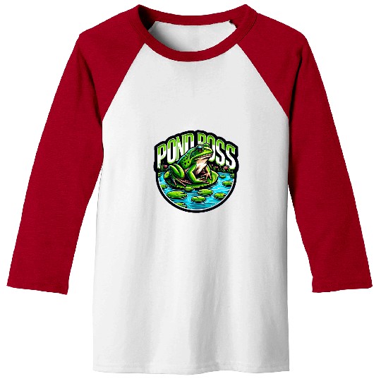 Frog Pet Lily Pad Pond Boss For Frog Lovers Baseball Tees