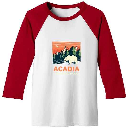 Bear Pet Acadia National Park Forest Bear Baseball Tees